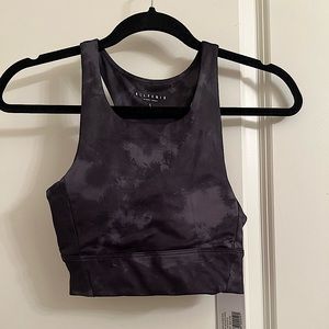Allfenix Cropped Tank Sports Bra Black Camo Size S